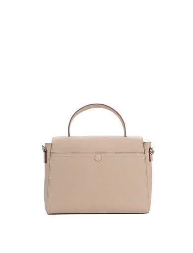 Женская сумка тоут кожаная бежевая - фото 3 - Miraton