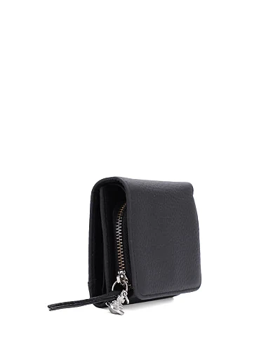 Гаманець на кнопці шкіряний чорний(A1828-1838) - фото 2 - Miraton