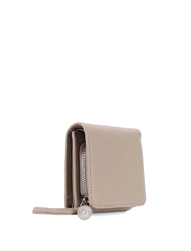 Гаманець на кнопці шкіряний бежевий(A1828-1838) - фото 2 - Miraton