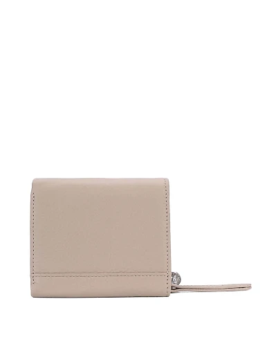 Гаманець на кнопці шкіряний бежевий(A1828-1838) - фото 3 - Miraton