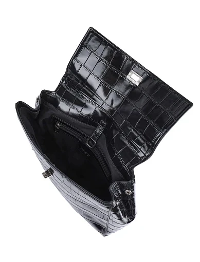 Женская сумка-рюкзак MIRATON кожаная черная - фото 5 - Miraton