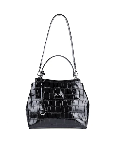 Женская сумка-рюкзак MIRATON кожаная черная - фото 7 - Miraton