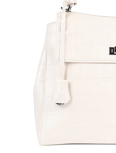 Женская сумка-рюкзак MIRATON кожаная белая - фото 4 - Miraton