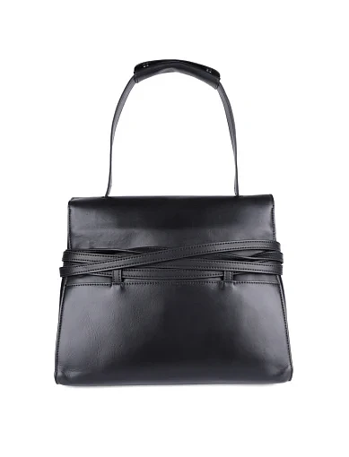 Женская сумка тоут MIRATON кожаная черная - фото 3 - Miraton