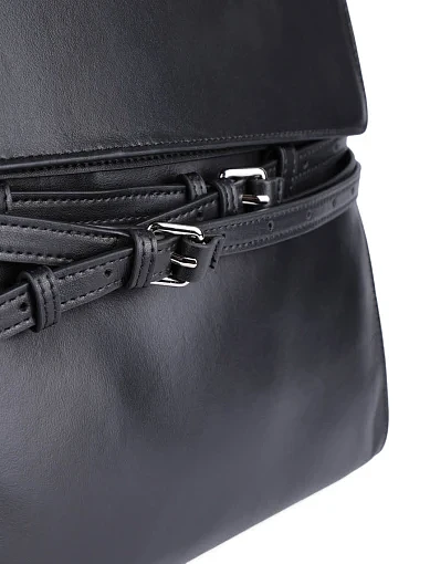 Женская сумка тоут MIRATON кожаная черная - фото 4 - Miraton