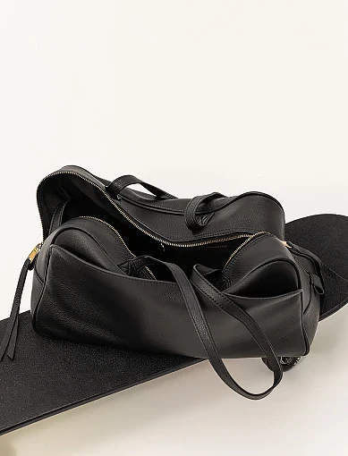 Жіноча сумка через плече MIRATON шкіряна чорна(2373) - фото 8 - Miraton