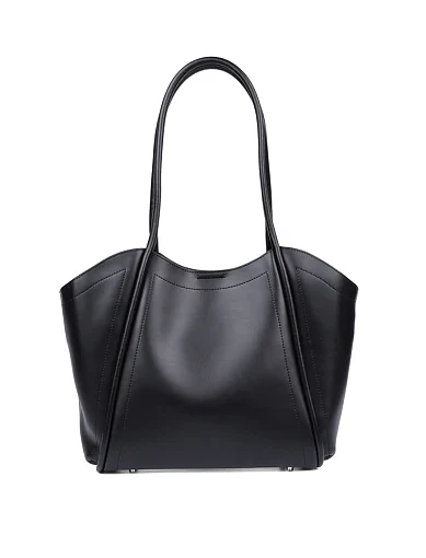 Женская сумка кожаная черная - фото 3 - Miraton