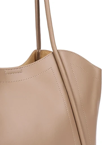 Жіноча сумка шкіряна бежева - фото 4 - Miraton