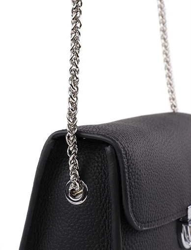 Женская сумка кросс-боди MIRATON кожаная черная - фото 6 - Miraton