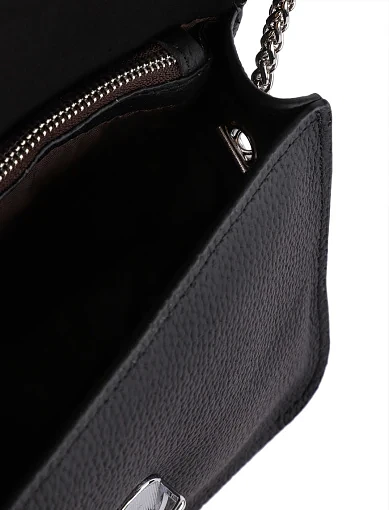 Женская сумка кросс-боди MIRATON кожаная черная - фото 7 - Miraton