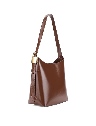 Жіноча сумка тоут шкіряна коричнева - фото 2 - Miraton