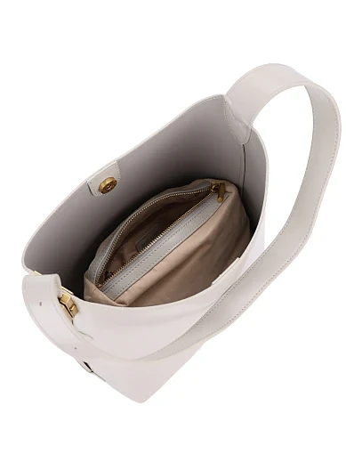 Жіноча сумка тоут шкіряна сіра(BD56103-2) - фото 6 - Miraton