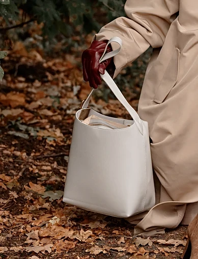 Жіноча сумка тоут шкіряна сіра(BD56103-2) - фото 7 - Miraton