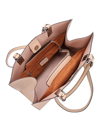 Жіноча сумка шкіряна бежева(3124S-2) - фото 6 - Miraton