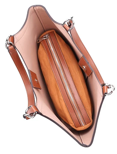 Жіноча сумка шоппер шкіряна кемел(3134S-2) - фото 6 - Miraton