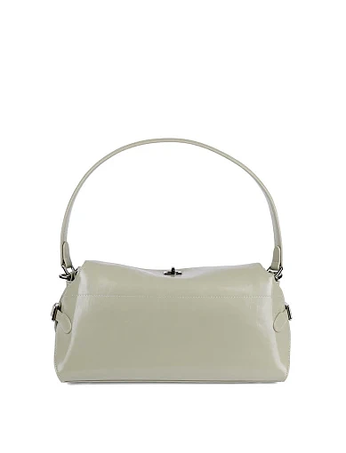 Женская сумка через плечо MIRATON кожаная серая - фото 3 - Miraton