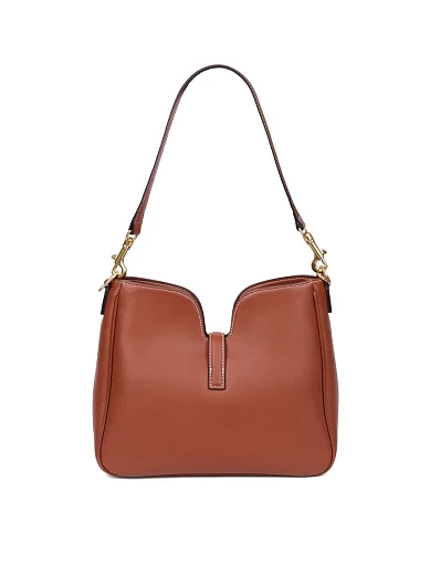 Женская сумка через плечо кожаная кемел - фото 3 - Miraton