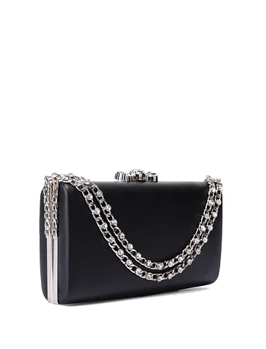 Женский клатч минодьер из экокожи черный - фото 2 - Miraton