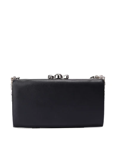 Женский клатч минодьер из экокожи черный - фото 3 - Miraton