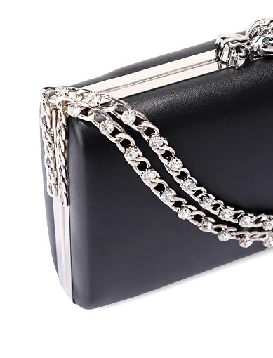 Женский клатч минодьер из экокожи черный - фото 4 - Miraton