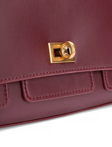 Жіноча сумка крос-боді шкіряна бордова - фото 5 - Miraton