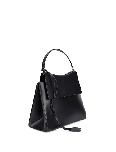 Жіноча сумка тоут шкіряна чорна - фото 2 - Miraton