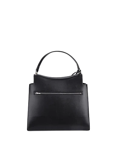 Жіноча сумка тоут шкіряна чорна - фото 3 - Miraton