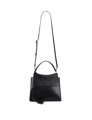 Жіноча сумка тоут шкіряна чорна - фото 4 - Miraton