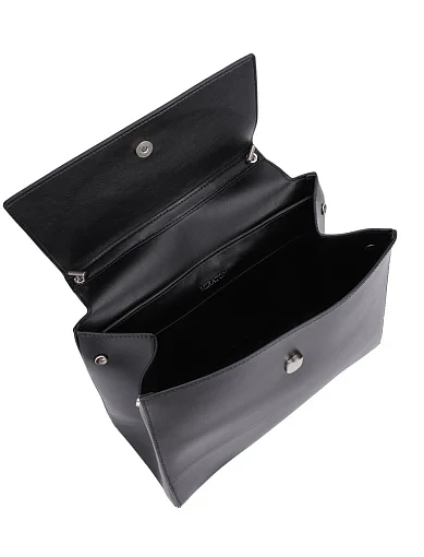 Жіноча сумка тоут шкіряна чорна - фото 6 - Miraton