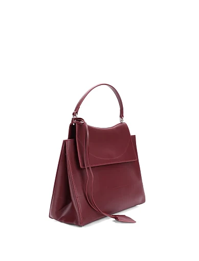 Жіноча сумка тоут шкіряна бордова(50035-2) - фото 2 - Miraton