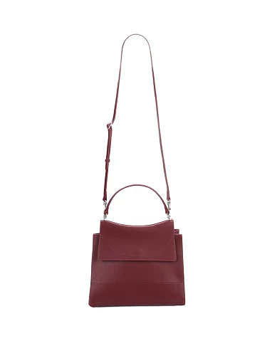 Жіноча сумка тоут шкіряна бордова(50035-2) - фото 5 - Miraton