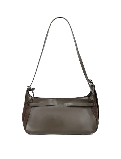 Жіноча сумка через плече замшева зелена - фото 3 - Miraton