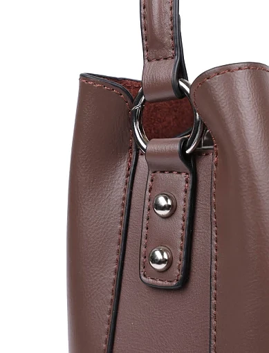 Жіноча сумка шкіряна коричнева - фото 4 - Miraton