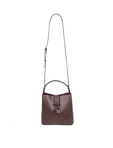 Жіноча сумка шкіряна коричнева - фото 7 - Miraton