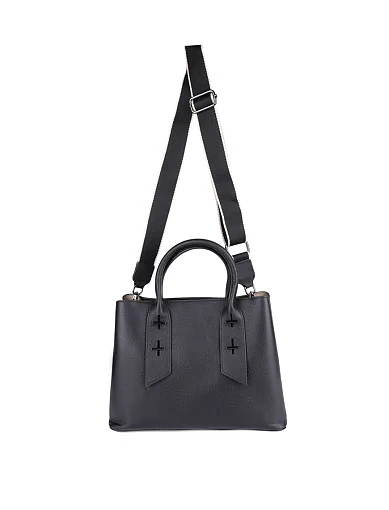 Жіноча сумка тоут MIRATON шкіряна чорна(M8711-1) - фото 7 - Miraton