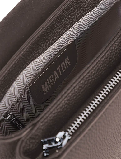 Жіноча сумка крос-боді шкіряна коричнева - фото 5 - Miraton