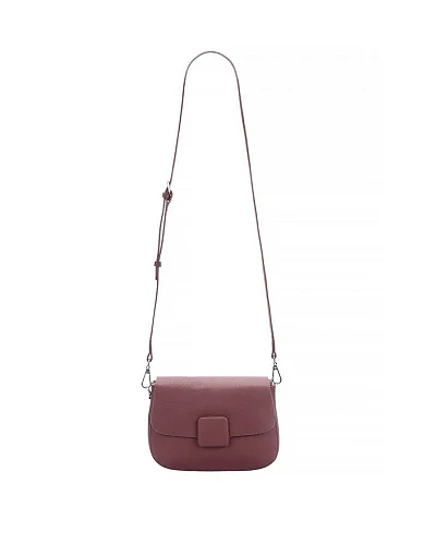 Жіноча сумка крос-боді шкіряна бордова - фото 6 - Miraton
