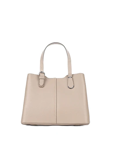 Женская сумка кожаная бежевая - фото 3 - Miraton