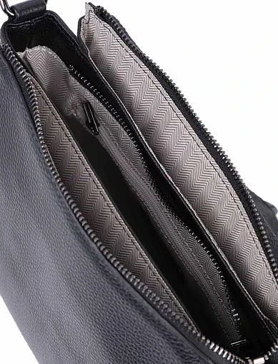 Жіноча сумка через плече шкіряна чорна - фото 6 - Miraton