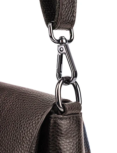 Жіноча сумка через плече шкіряна коричнева - фото 6 - Miraton