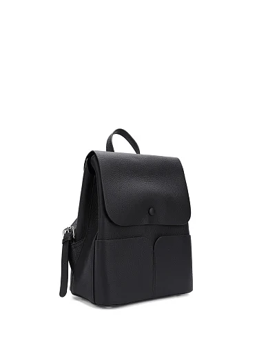 Женский рюкзак кожаный черный - фото 2 - Miraton