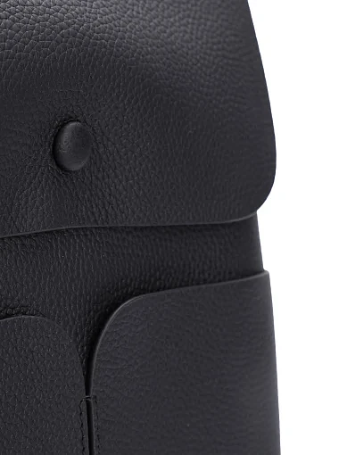 Женский рюкзак кожаный черный - фото 4 - Miraton