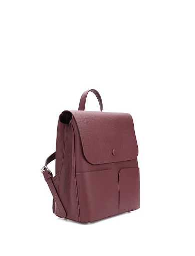 Женский рюкзак кожаный бордовый - фото 2 - Miraton
