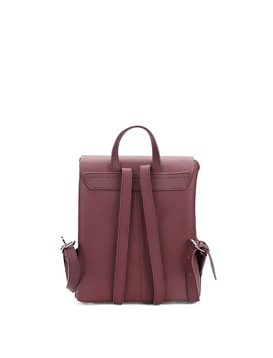 Женский рюкзак кожаный бордовый - фото 3 - Miraton