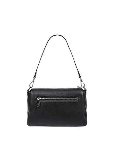 Жіноча сумка через плече шкіряна чорна(83357-1) - фото 3 - Miraton