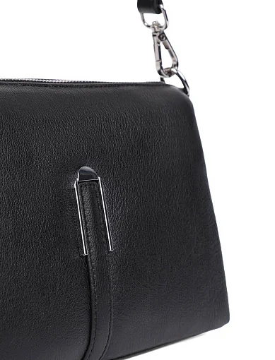 Жіноча сумка через плече шкіряна чорна(83357-1) - фото 4 - Miraton
