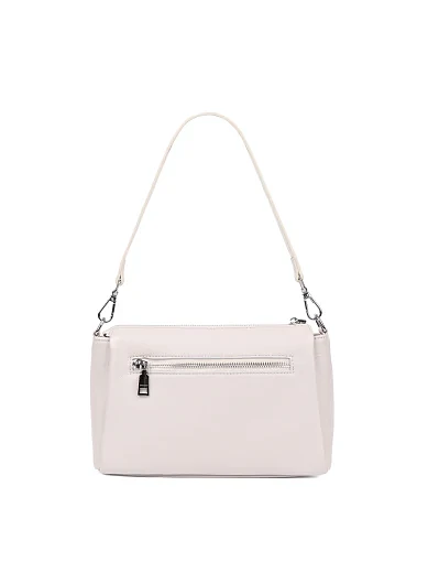 Жіноча сумка через плече шкіряна молочного кольору - фото 3 - Miraton