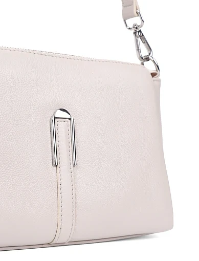 Жіноча сумка через плече шкіряна молочного кольору - фото 4 - Miraton