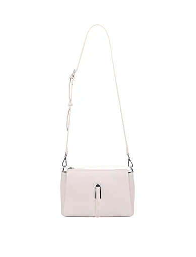 Жіноча сумка через плече шкіряна молочного кольору - фото 6 - Miraton