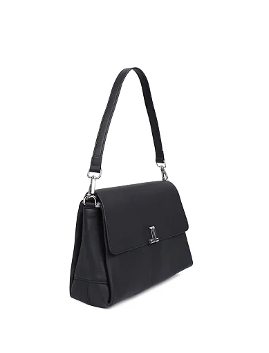 Жіноча сумка через плече шкіряна чорна(83360-1) - фото 2 - Miraton